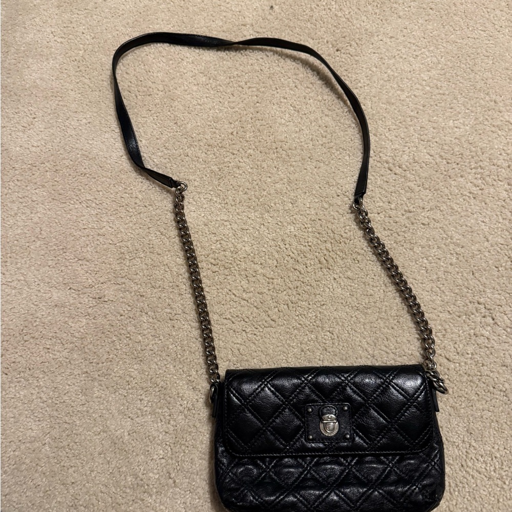 Marc Jacobs Black Quilted Crossbody Bag
